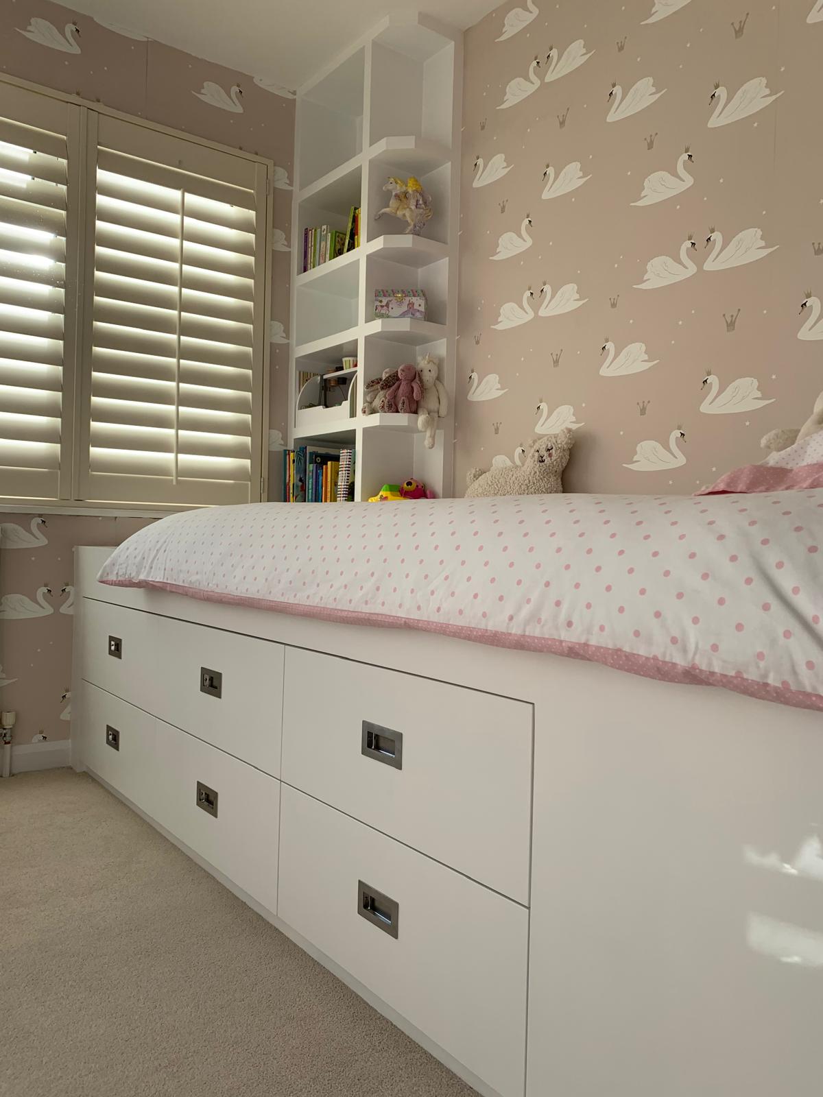Fitted alcove wardrobes with integrated bedside units in Windsor