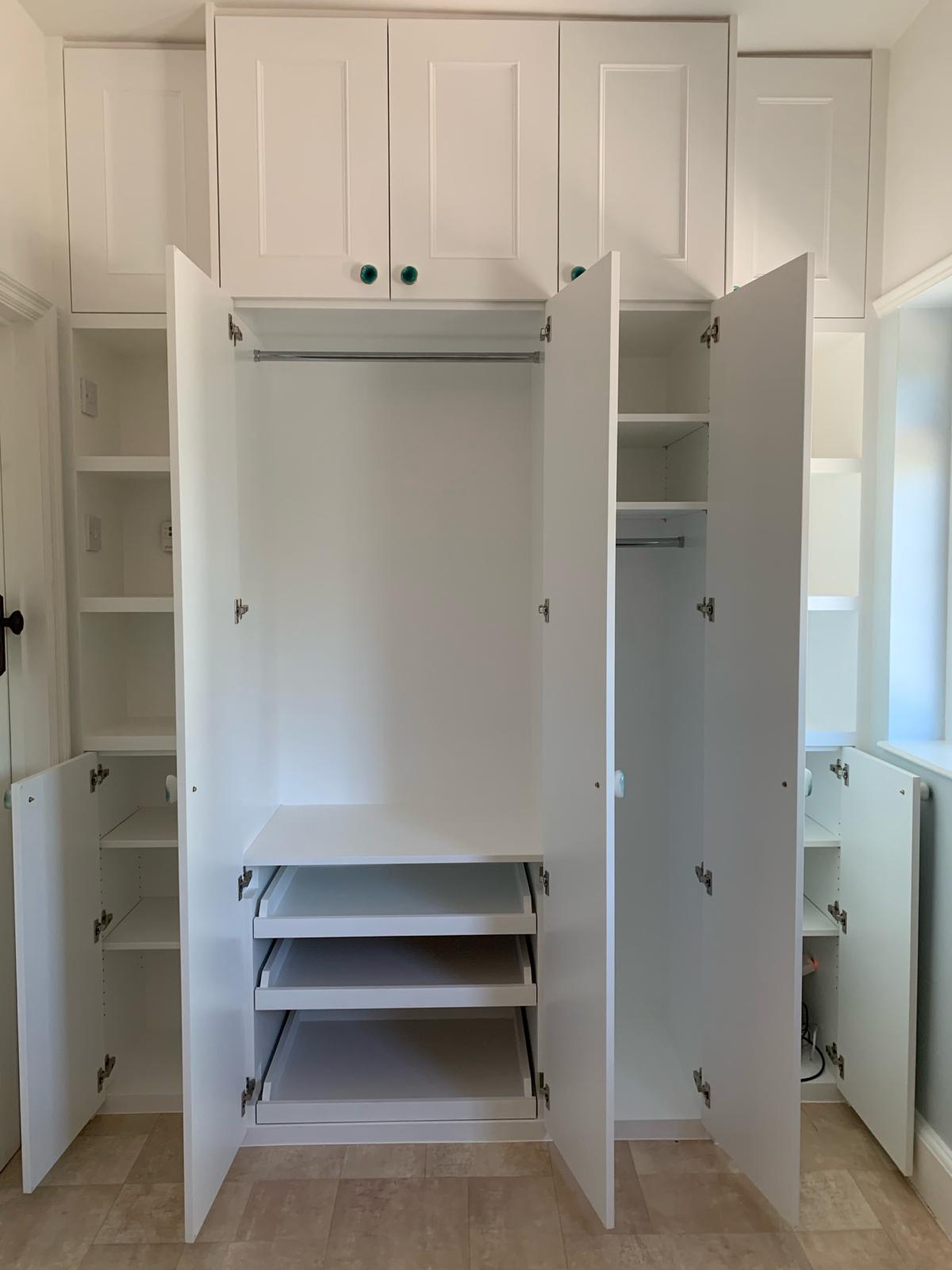Bespoke fitted hallway furniture with drawers in Windsor