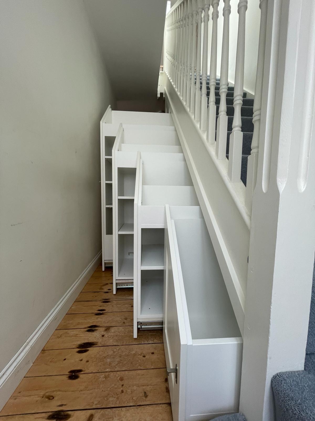 Handcrafted boot room cabinetry with shaker doors in Windsor
